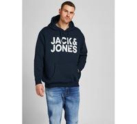 Jack & Jones Crop Logo Plus Size Hoodie Bleu 7XL Homme