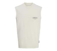 JACK & JONES Jcorecharge Front Branding Tank Top Débardeur l'avant, Sweet Corn, S Hommes