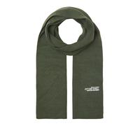 JACK & JONES Écharpe 'JACCOLL' vert foncé / blanc, Taille One Size