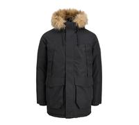 JACK & JONES Faux Fur Jjcamp Parka en Fausse Fourrure BF, Noir, L Hommes