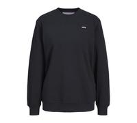 Jack & Jones Femme Jxabbie Rel Every Brush Crew Noos Maillot De Survêtement, Noir/Imprimé : Logo Jjxx Blanc, S EU