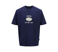 JACK & JONES Front Back Tee SS Crew Neck Jorboston T-Shirt à col Rond à l'avant et au Dos, Ocean Cavern, M Hommes