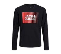 Jack & Jones Garçon Jjecorp Logo Play Ls O-Cou Noos JNR T-Shirt, Noir, 176 EU