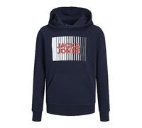 Jack & Jones Garçon Jjecorp Logo Play Noos JNR Sweatshirt À Capuche, Blazer Bleu Marine., 164 EU