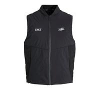 JACK & JONES Gilet 'JCOCnz Paris' noir / blanc, Taille M