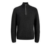 JACK & JONES Half Zip Jorbleecker Knit Demi-Fermeture éclair BF, Noir, XS Homme