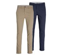 Jack&Jones Homme Chino , 2er Paquet - Jpstmarco Jjdave 2PK, Longueur 32