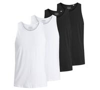 Jack&Jones Homme Débardeur, 4er Paquet - Jacbasic Débardeur, Unicolore, Coton