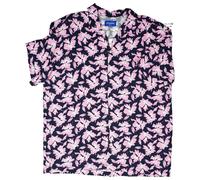 JACK & JONES Homme Hawaii Chemise Été Congé Chemise Hawaïenne M Rose Fleurs Neuf