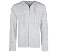 JACK & JONES Homme Hoodie Basique Chaud Fermeture Éclair Pull Capuche Tricot Sweat à Capuche JJEHILL, Couleurs:Gris-2, Taille Chandail:S