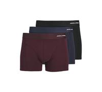 JACK & JONES Homme Jacbasic Bamboo Trunks 3 Pack Noos Caleon Boxeur, Port Royale - Détails : Noir - Navy Blazer, XL EU