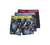 Jack & Jones Homme Jacflower Bird Trunks 3 Pack Noos Caleon boxeur, Surf The Web/Détail : Noir - Noir, S EU