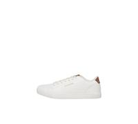 JACK & JONES Homme Jfwboss PU Sneaker, Blanc Et Marron, 40 EU