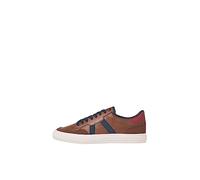 JACK & JONES Homme Jfwmorden PU Combo 2.5 Sn Basket, Cognac Detail Navy Red, 40 EU