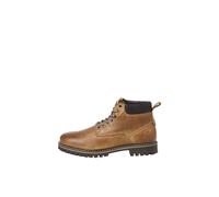 JACK & JONES Homme Jfwqueensway Bottines en Cuir Sn Lacets, Miel, 40 EU