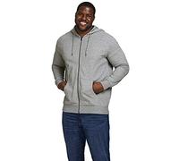 Jack & Jones Homme Jjebasic Sweat Zip Hood Noos Pull cardigan, Gris Clair, 4XL EU