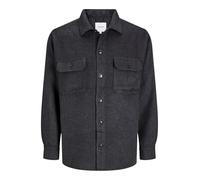 JACK & JONES Homme Jjebradley Ollie Surchemise Ls Noos Pls Veste Chemise, Noir, 4XL EU