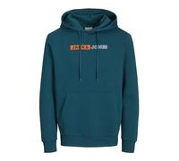 JACK & JONES Homme Jjecorp avec Logo Play Noos Sweatshirt À Capuche, Deep Teal, S EU