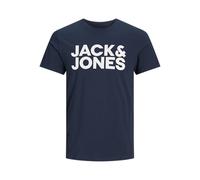 Jack & Jones Homme Jjecorp Logo Tee Crew Neck Ss19 Noos T Shirt, Bleu (Navy Blazer Fit: Slim/Large Print), XL EU