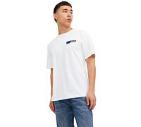 Jack & Jones Homme Jjecorp Logo Tee Play O-Neck Noos T-Shirt, White P4 Small Print, S EU