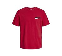 Jack & Jones T-Shirt à col Rond avec Logo pour Homme, True Red P4 Small Print, M