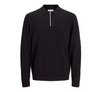 Jack & Jones Polo JJEEmil en tricot à demi-fermeture éclair Noir L