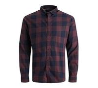Jack & Jones Gingham Twill Long Sleeve Shirt Rouge M Homme