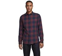 Jack & Jones Homme Jjegingham Twill Shirt L/S Noos Chemise, Rouge (Port Royale/Slim Fit), XL EU