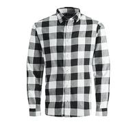 Jack & Jones Gingham Twill Long Sleeve Shirt Blanc L Homme