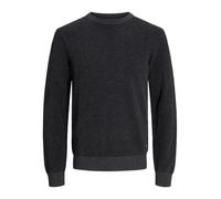 JACK & JONES Homme Jjeglobe Knit Crew Neck Noos Pull en Tricot, Dark Grey Melange, XS EU