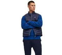 Jack & Jones Homme Jjehero Bodywarmer Collar Noos Steppweste, Blazer Bleu Marine - Détails : Fermeture Éclair Contrastée, XXL EU