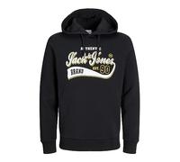 JACK & JONES Homme Jjelogo 2 Col 23/24 Noos Sweatshirt À Capuche, Noir - Blanc - Orange, L EU