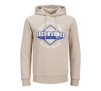 Jack & Jones Logo 2 Col Hoodie Beige S Homme