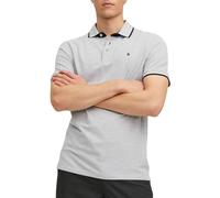 Jack & Jones Homme Jjepaulos Noos Polo, Gris (Light Grey Melange Detail: Slim Fit - Melange), S EU