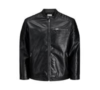 Jack & Jones Veste mi-saison Rocky Ket Jacket simili cuir noir Homme 6XL