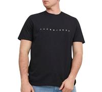 T-shirt Relaxed Fit Col rond Manches courtes Noir en coton Dean Noir 5XL