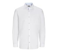 JACK & JONES Jprblaparker Detail T-Shirt L/S Aw24 Sn Chemise d'affaires, Blanc Brillant-Coupe : Slim, XXL Homme