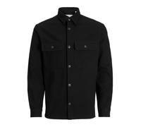JACK & JONES Homme Jprrayle Melange Solid L/S Sn Overshirt, Black Beauty, XL EU