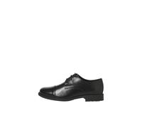JACK & JONES Homme Leather Dress Shoe Jfwoslo Ln Chaussures habillées en Cuir, Noir, 41 EU