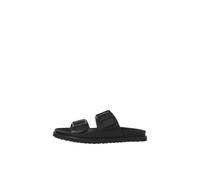 JACK & JONES Homme Leather Jfwvenice Sandales en Cuir, Noir, 45 EU