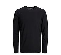 Jack & Jones Homme Noos - Jjebasic O-neck Tee L/S Noos shirt, Noir, M EU