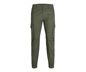 JACK & JONES Homme Paul Jj Flake Akm 542 Pantalons, Olive, 27W / 30L EU | Coupe ajustée, uni, décontracté, pour un maximum de Lavage en cycle délicat à 40 °C