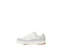 JACK & JONES Homme PU Sneaker Ln Jfwblanco Baskets en polyuréthane, Blanc, 43 EU