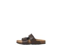 JACK & JONES Homme PU Strap Jfwbrunswick Sandales à lanières en polyuréthane, Marron/Pierre, 42 EU
