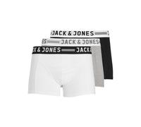 Jack & Jones Homme Sense Trunks 3-pack Boxer, Light Grey Melange/Black/White, M EU