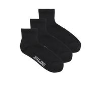 JACK & JONES Jacleon Lot de 3 paires de chaussettes de tennis courtes pour homme, Noir, taille unique