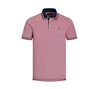 Jack & Jones Homme Tailles Supérieures Paulos Double Pointe Polo - Rouge Rio, 7XL Plus