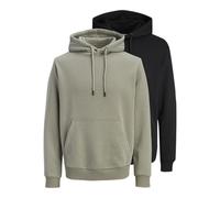 JACK & JONES Hood 2pk Jjebradley Lot de 2 Sweats à Capuche MP, Vétiver, XXL Homme