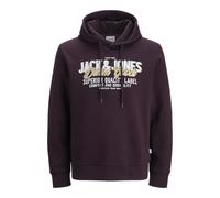 JACK & JONES Hood Jjelogo Noos Sweat à Capuche à 2 Cols, 25/26, Prune, L Homme