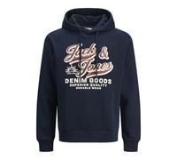 JACK & JONES Hood Jjelogo Noos Sweat à Capuche à 2 Cols, 25/26, Sky Captain, XXL Homme
